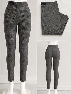 ONE5sole Plaid Dress Pants SlacksOffice Pull On in Black & White Size XL